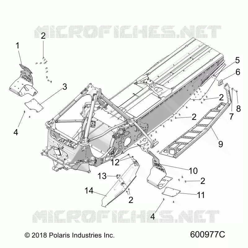 CHASSIS, PROTECTION D'EMBRAYAGE/FOOTRESTS/RUNNING BOARDS