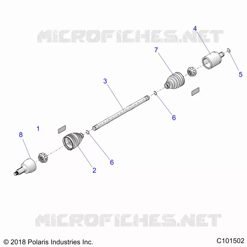 DRIVE TRAIN, DRIVE ARBRE DE TRANSMISSION ARRIERE