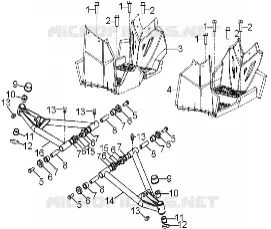 CHASSIS, A-ARM AND FOOTREST