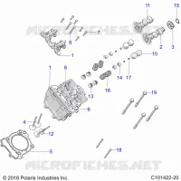 CYLINDRE HEAD, CAMS AND VALVES