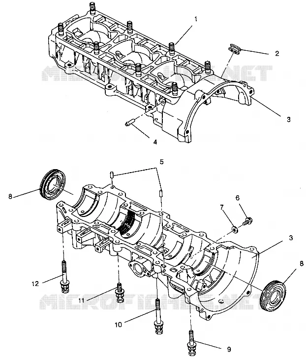 CARTERS MOTEUR ASSEMBLY XLT 0940767, XLT SP 0940667   XLT SKS 0940567 (4925022502034A)