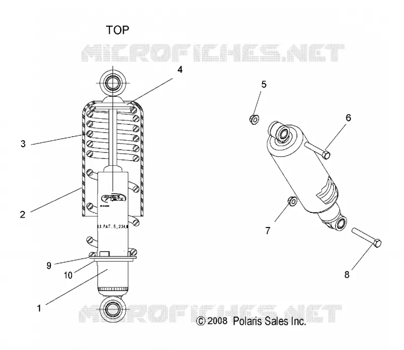 SUSPENSION, AMORTISSEUR AVANT TRACK