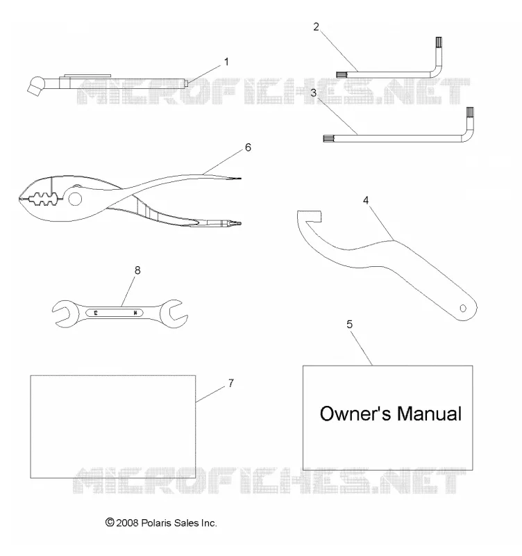 REFERENCES, TOOL KIT AND MANUEL DU PROPRIETAIRES