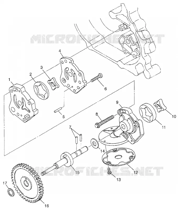 POMPE A HUILE Magnum 4X4 W97AC42A, Swedish Magnum 4X4 S97AC42E and Norwegian Mag (4940834083D004)