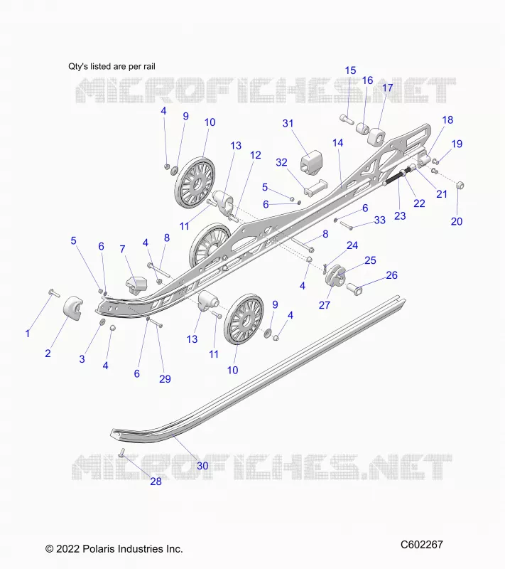 SUSPENSION, RAIL BEAM LH/RH