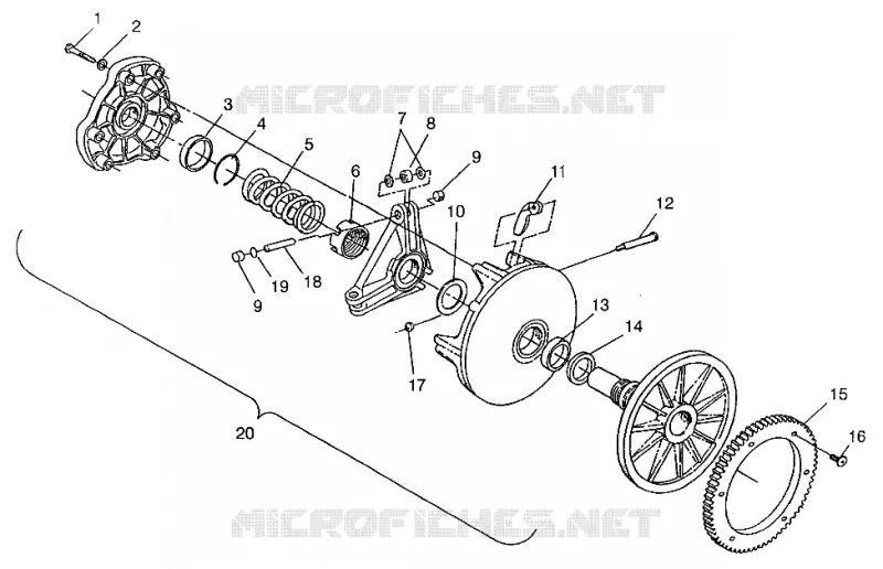 EMBRAYAGE DE TRANSMISSION WIDETRAK LX 0972065 AND  EUROPEAN WIDETRAK LX E972065 (4938223822B014)