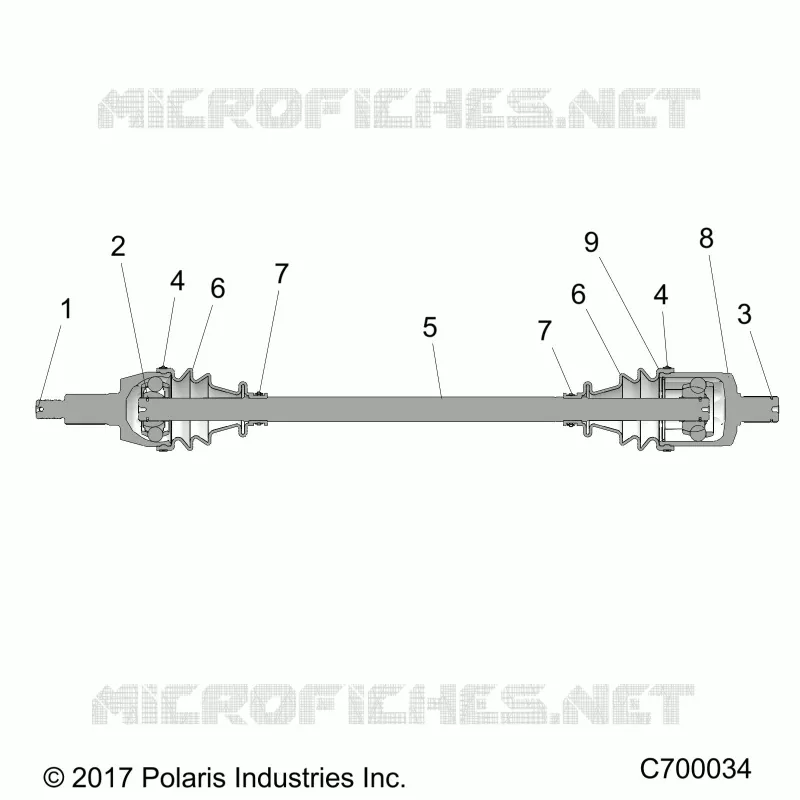 SYSTEME DE TRANSMISSION, FRONT HALF SHAFT