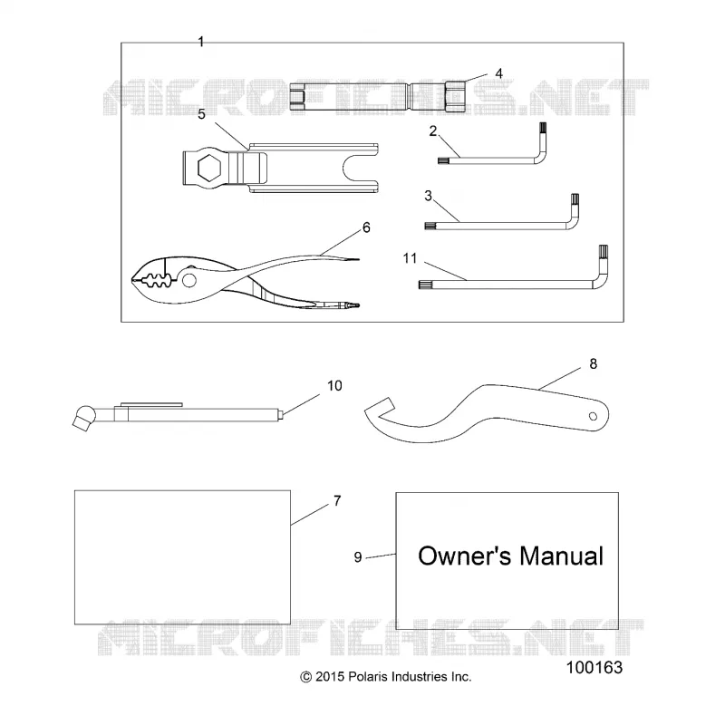 REFERENCES, TOOL KIT AND MANUEL DU PROPRIETAIRE