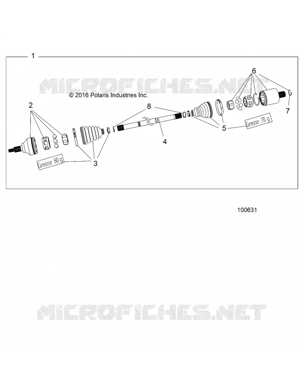 DRIVE TRAIN, ARBRE DE TRANSMISSION ARRIERE