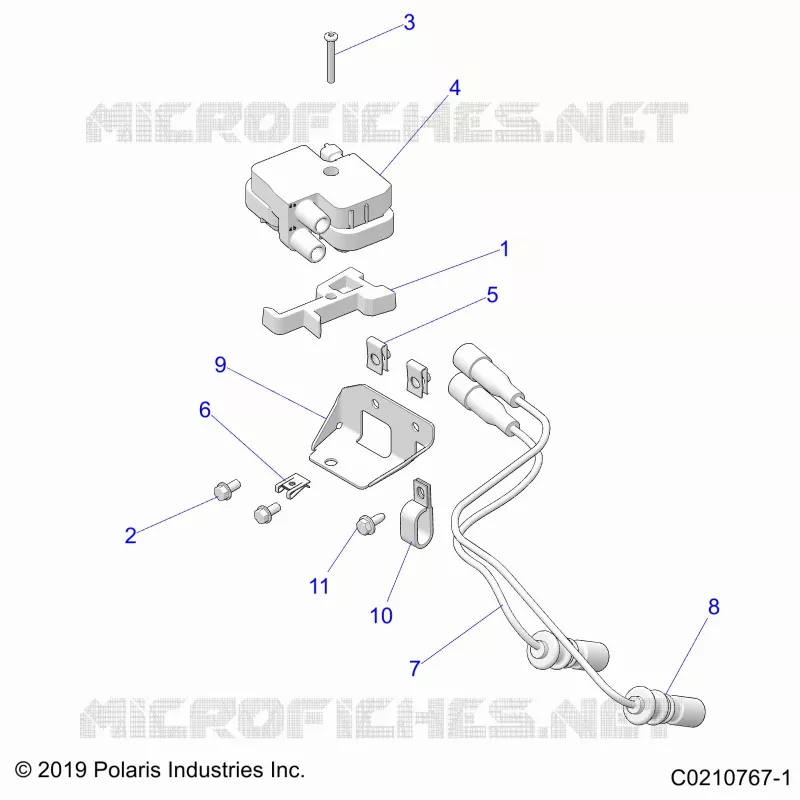 ELECTRICITE, IGNITION COIL MOUNTING