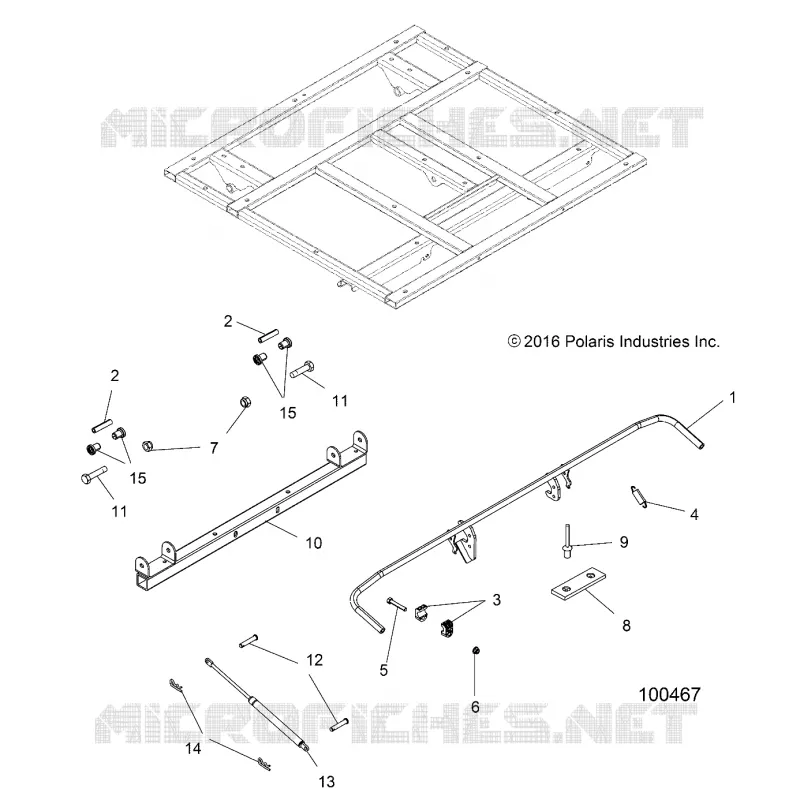 DUMP BOX LEVER AND SUPPORT AMORTISSEUR 