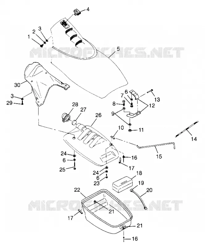 COFFRE AVANT SL 780 B974088 and Intl. SL 780 I974088 (4940924092A008)