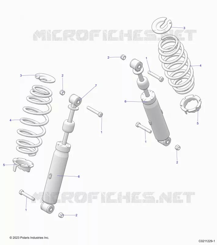 SUSPENSION ARRIERE SHOCK AND MOUNTING