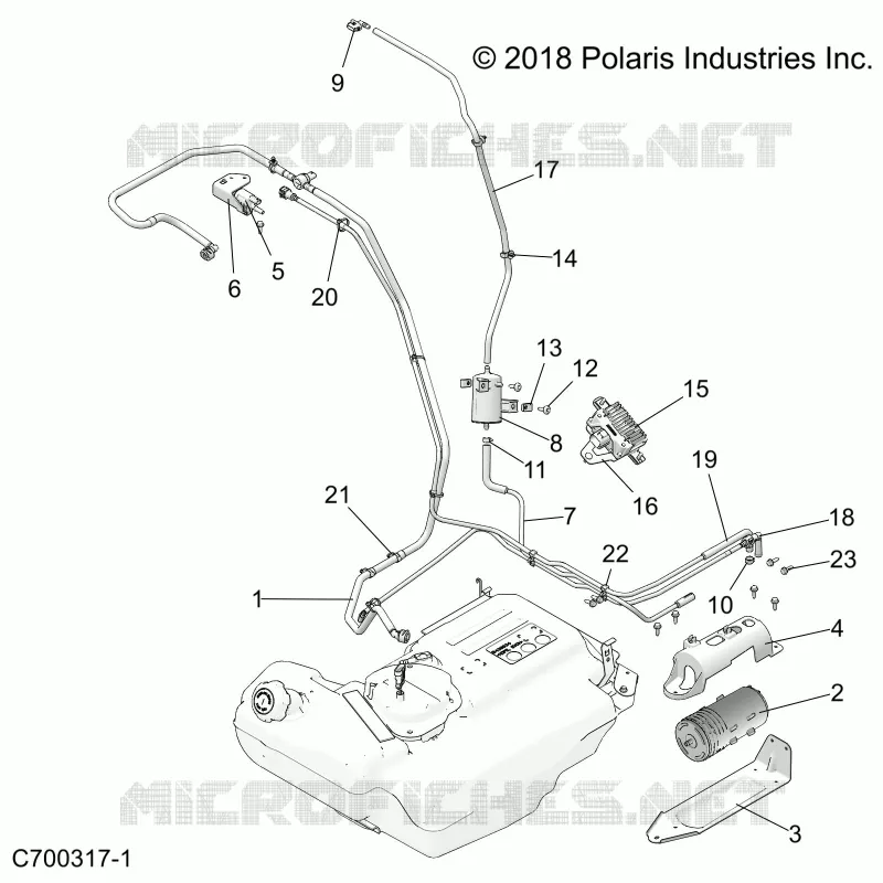 BODY, CARBURANT LINES, EVAP