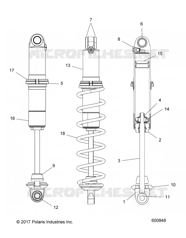 AMORTISSEUR, IFS MONOTUBE