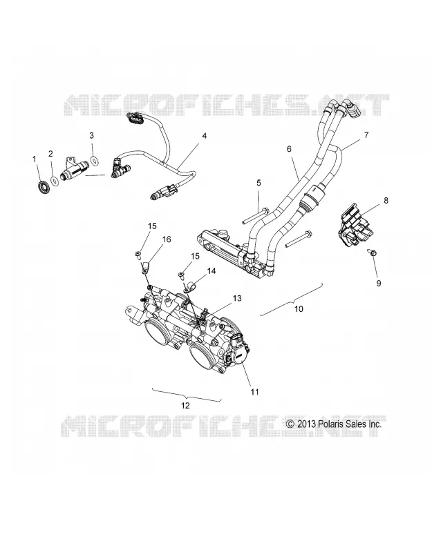 SYSTÈME D'ALIMENTATION, RAIL, LINES AND THROTTLE BODY