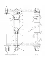 SUSPENSION, AMORTISSEUR AVANT TRACK (BLACK COIL OVER)