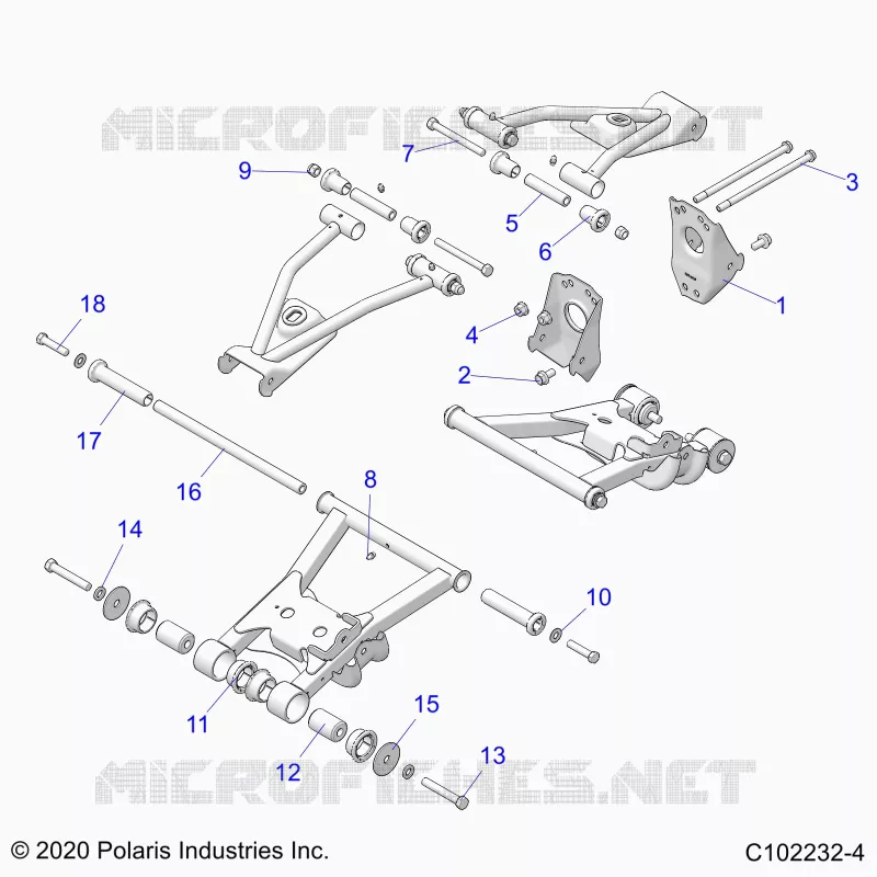 SUSPENSION ARRIERE CONTROL ARM, MOUNTING
