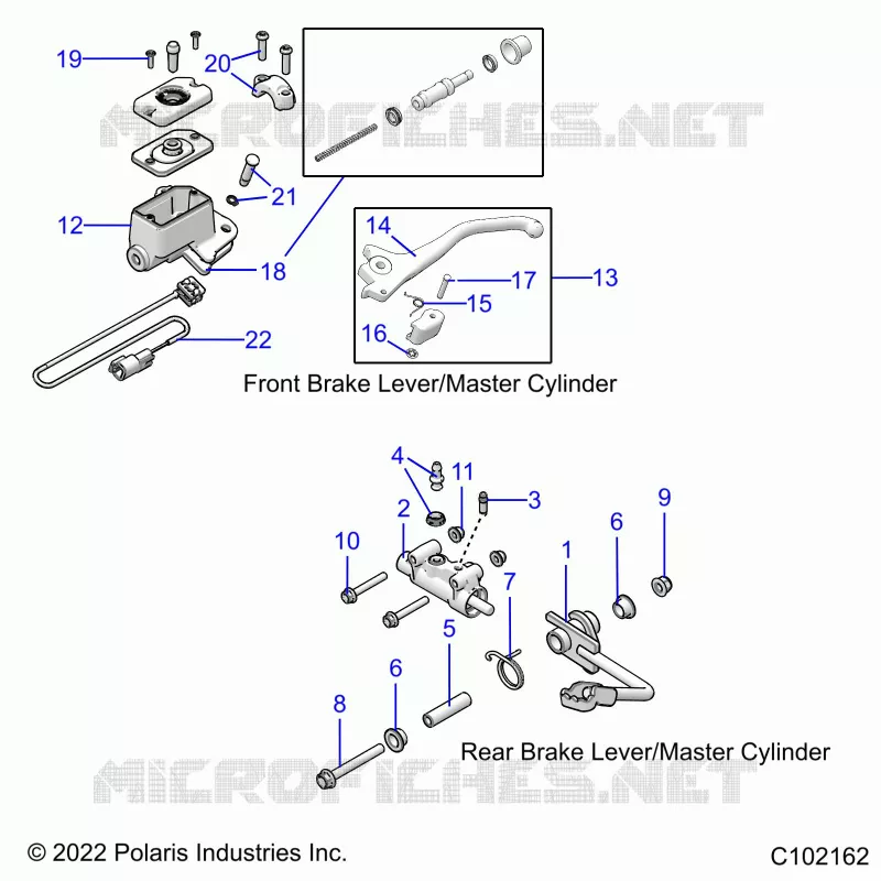 BRAKES, BRAKE LEVERS AND MAITRE CYLINDRES