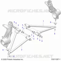 SUSPENSION, A-ARM AND SUPPORT MOUNTING