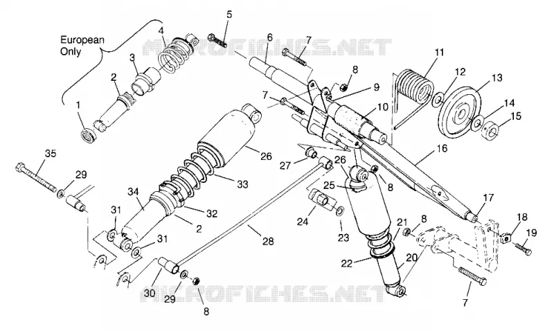 BRAS DE SUSPENSION ARRIERE XLT TOURING 0963357 AND EUROPEAN XLT TOURING E963357 (4931923192B014)