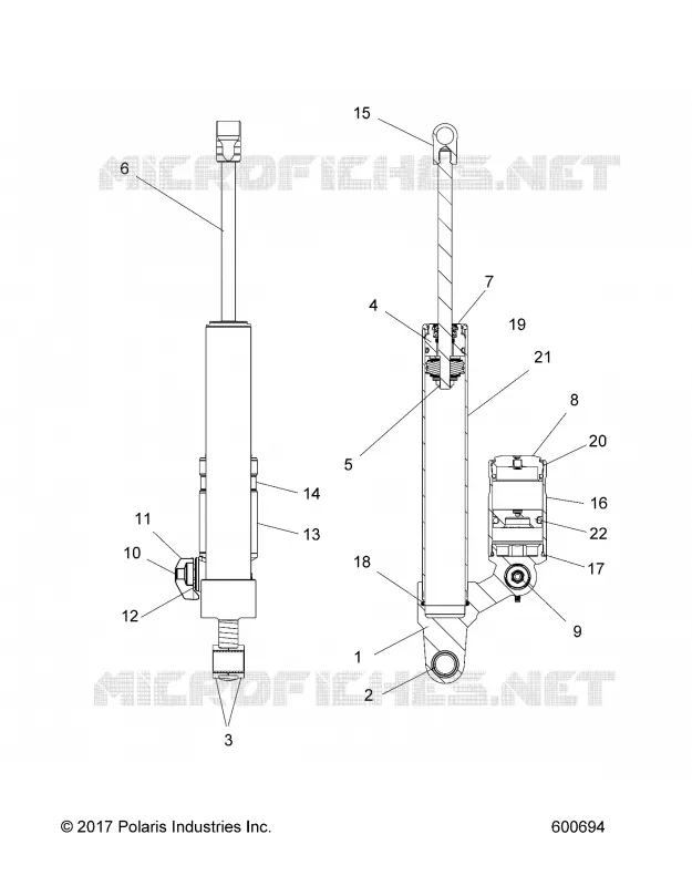 SUSPENSION, AMORTISSEUR ARRIERE TRACK 7044624