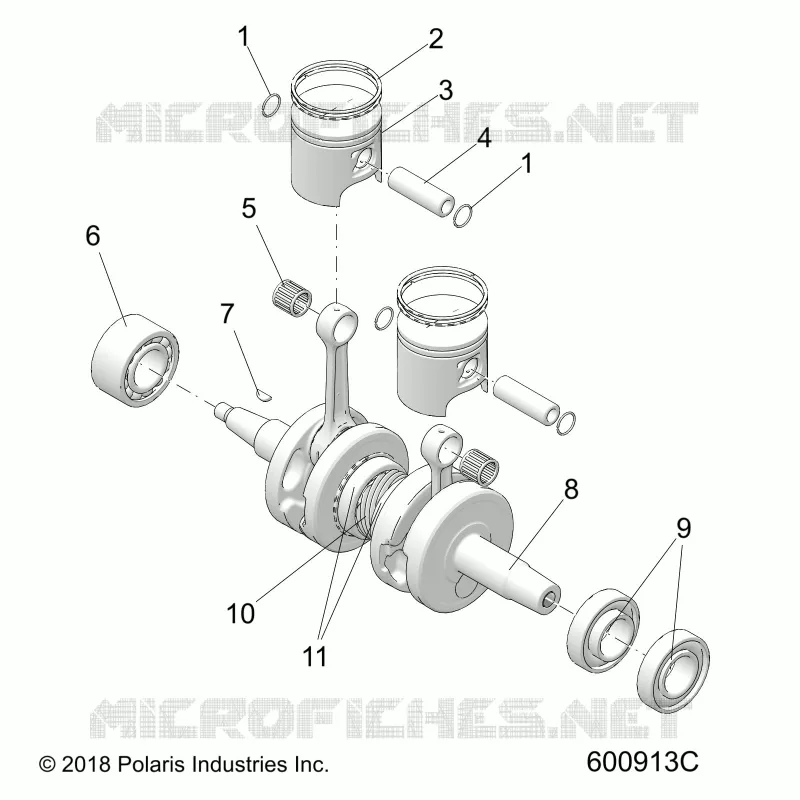 ENGINE, PISTON ET VILEBREQUIN