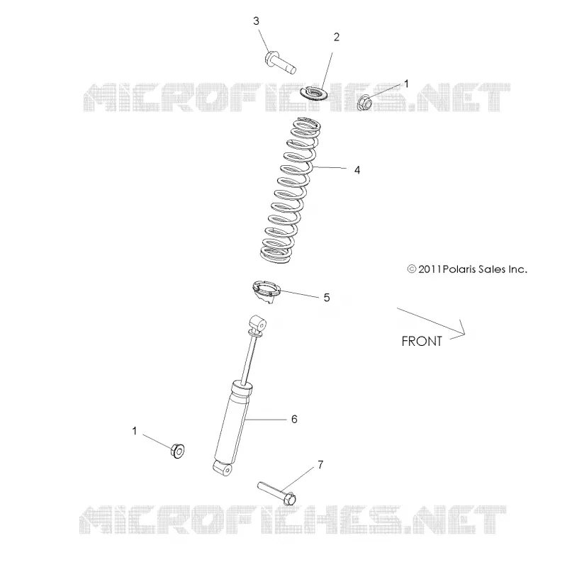 SUSPENSION, AMORTISSEUR AVANT MOUNTING