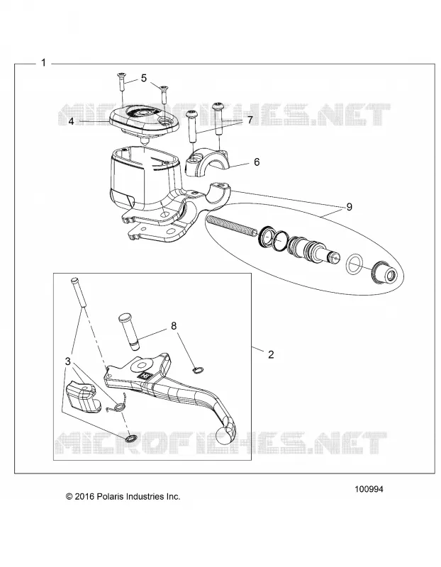 FREIN AVANT BRAKE LEVER AND MASTER CYLINDER