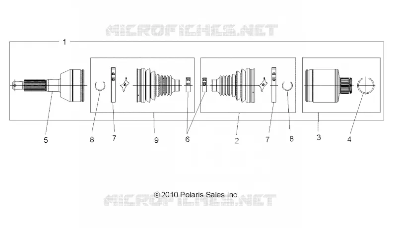 DRIVE TRAIN, TRANSMISSION ARRIERE SHAFT