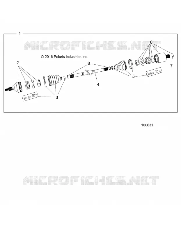 DRIVE TRAIN, TRANSMISSION ARRIERE SHAFT