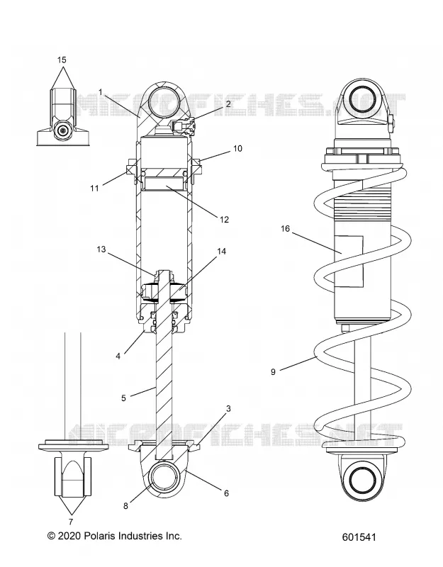 SUSPENSION, AMORTISSEUR AVANT TRACK MONOTUBE