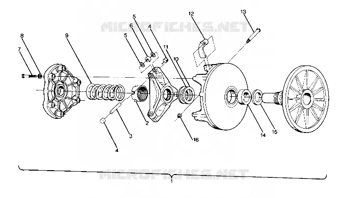 EMBRAYAGE DE TRANSMISSION SPORT, TRAIL, 400 AND 600 (4912701270023A)