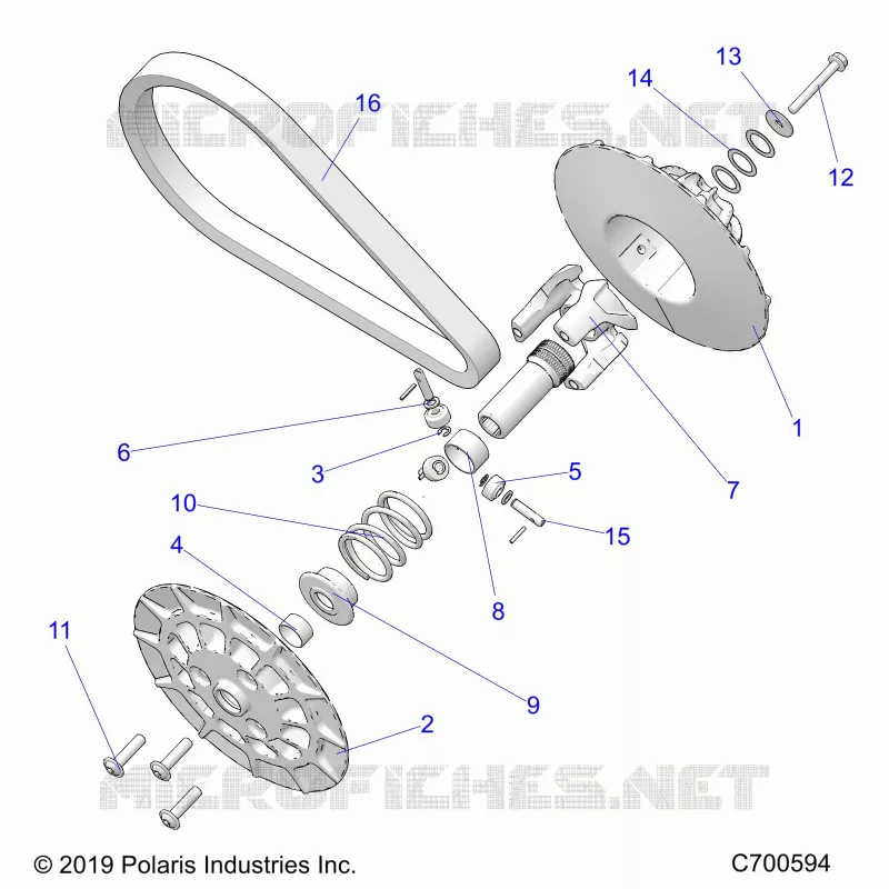 SYSTÃˆME DE TRANSMISSION, SECONDARY CLUTCH