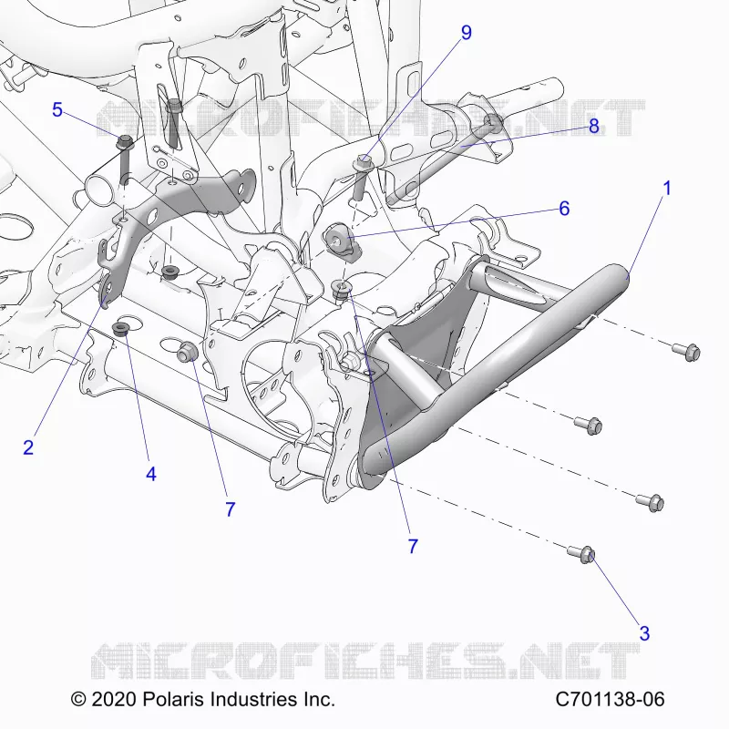 CHASSIS, MOUNTING, FRONT GEARCASE AND SUPPORT PARE CHOCS 