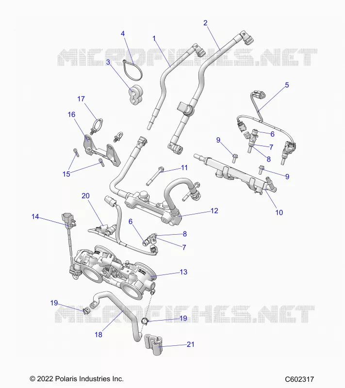SYSTÃˆME D'ALIMENTATION, RAIL, LINES AND THROTTLE BODY