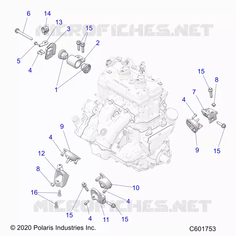 MOTEUR, MOUNTING & LONG BLOCK