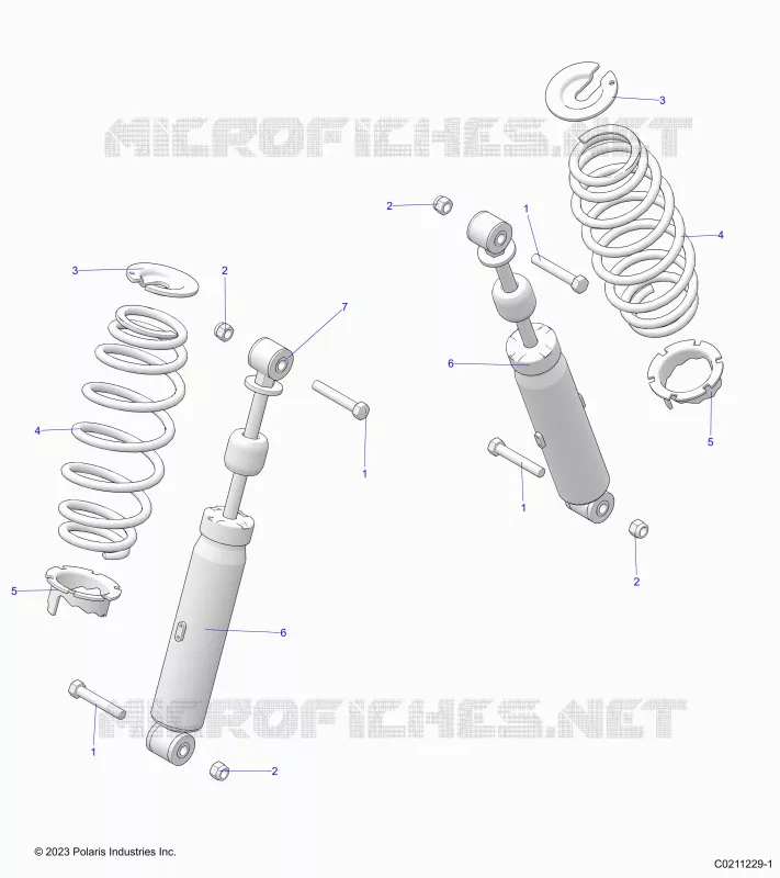 SUSPENSION ARRIERE SHOCK AND MOUNTING