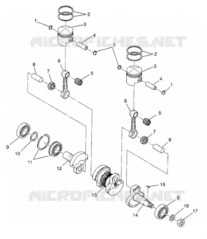 PISTON ET VILEBREQUIN LITE 0983433 AND LITE DELUXE 0983431 (4941864186C005)