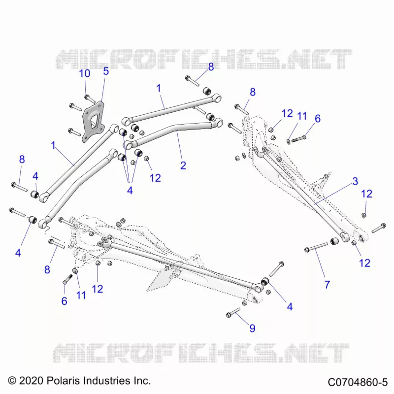 SUSPENSION ARRIERE TRAILING ARMS MOUNTING