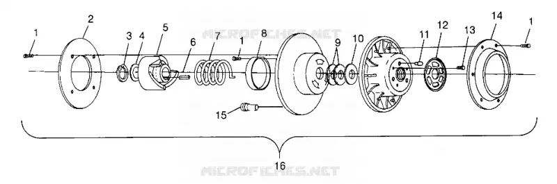 EMBRAYAGE DE TRANSMISSION 500 EFI 0973774 (4938423842B014)