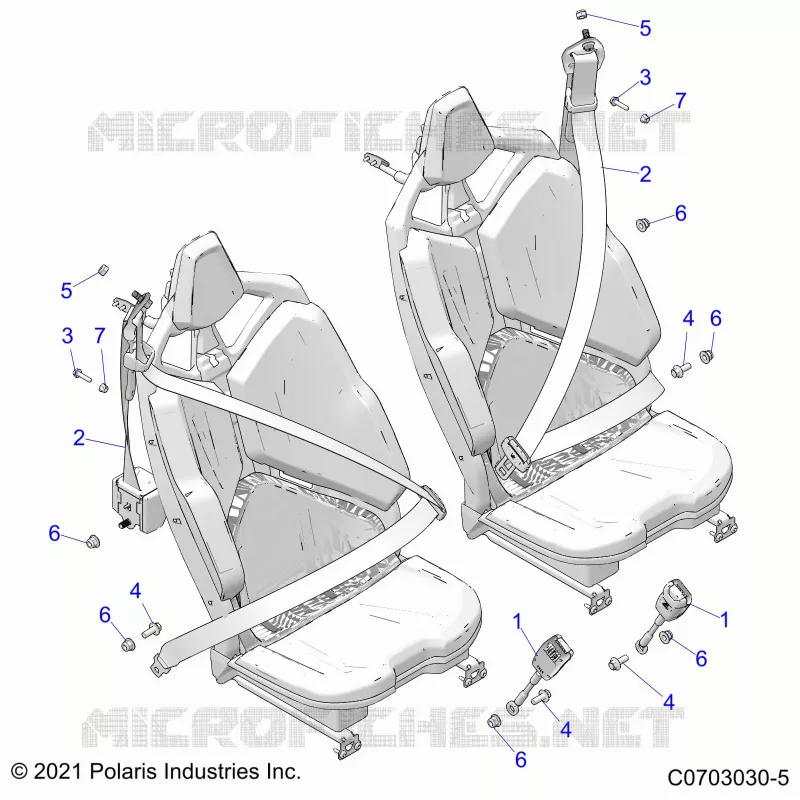 SIEGE BELT MOUNTING, REAR, STANDARD