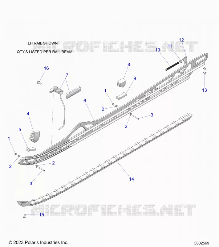SUSPENSION, RAIL BEAM ASM, LH/RH