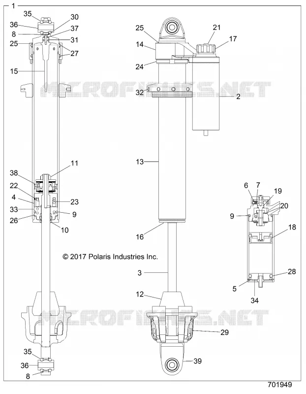 SUSPENSION, AMORTISSEUR AVANT INTERNALS