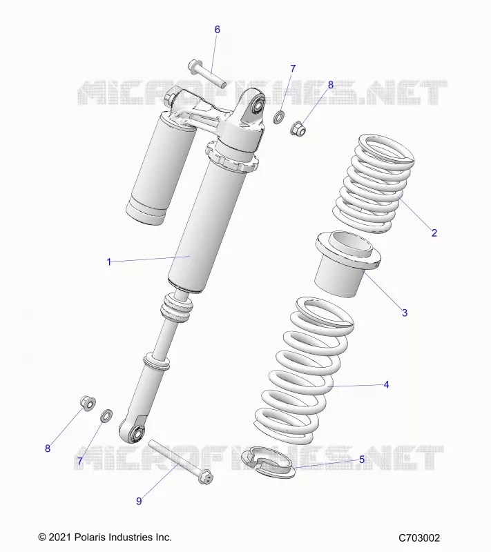 SUSPENSION, REAR SUPPORT AMORTISSEUR 