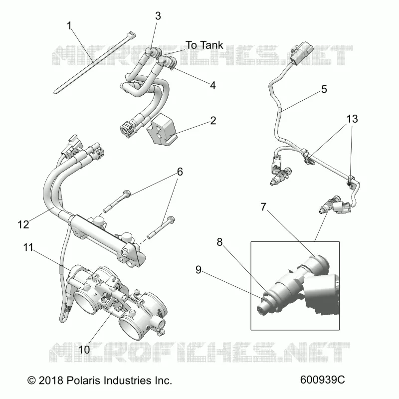 FUEL SYSTEM, RAIL, LINES AND CORPS DE PAPILON