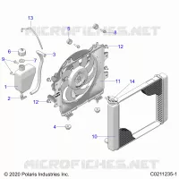 ENGINE, SYSTÃˆME DE REFROIDISSEMENT, RADIATOR, FAN & OVERFLOW BOTTLE