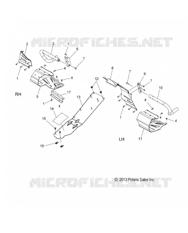 CHASSIS, CLUTCH GUARD AND REPOSE PIEDS
