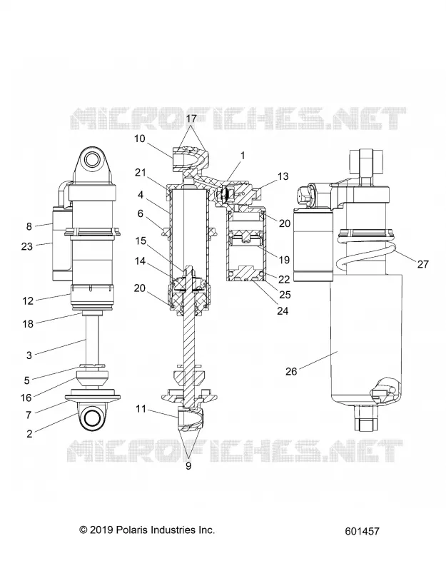 SUSPENSION, AMORTISSEUR AVANT TRACK (7044878)