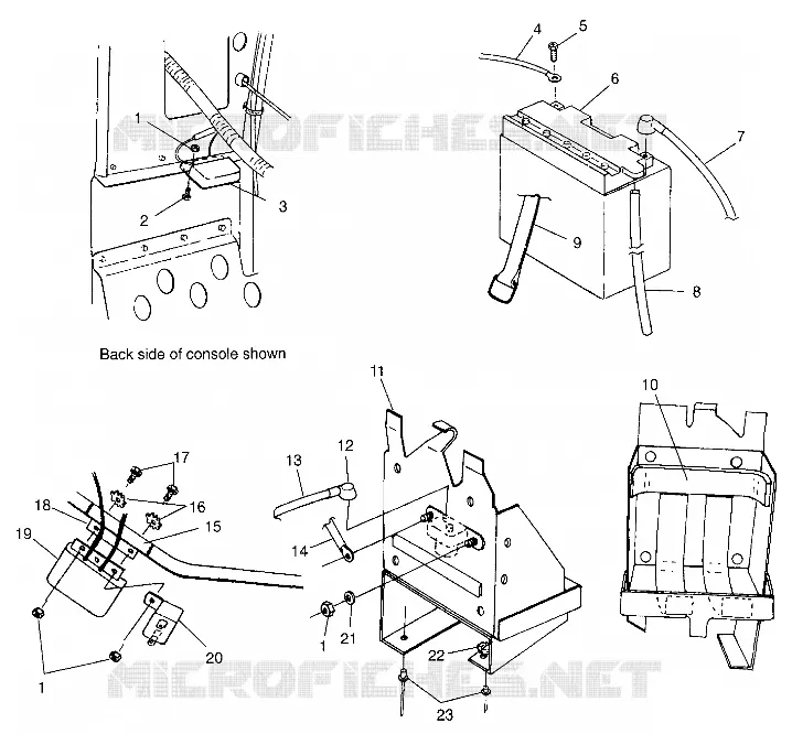 SUPPORT BATTERIE TRAIL TOURING 0982362 and EUROPEAN TRAIL TOURING E982362 (4942314231A009)